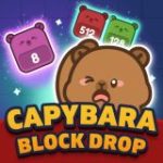 Capybara Blocks Drop game