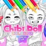 Chibi Doll Dress Up and Coloring Game