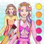 Dress Up Coloring Game for College Girls