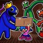 FNF Game: Rainbow Friends Sing Four-Way Rift