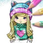 Glitter Coloring Book Game for Girls